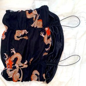 Chinese dragon crop top